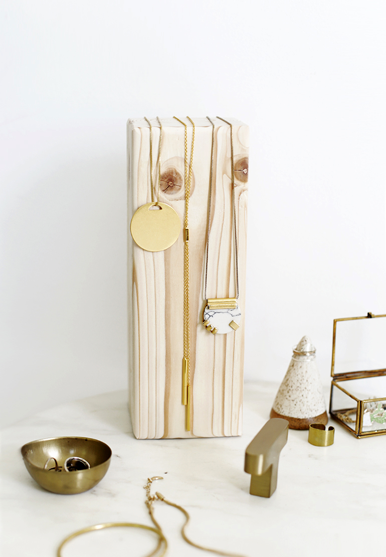 DIY Block Necklace Display
