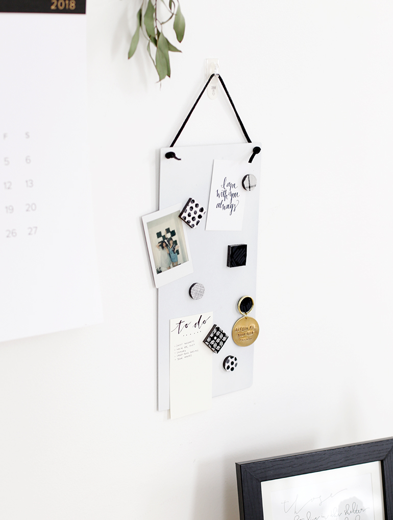 DIY Fabric Magnets and Memo Board