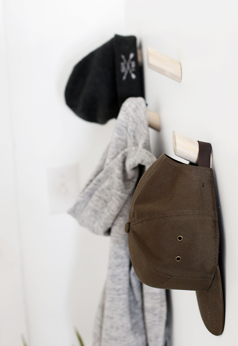DIY Dowel Wall Hooks