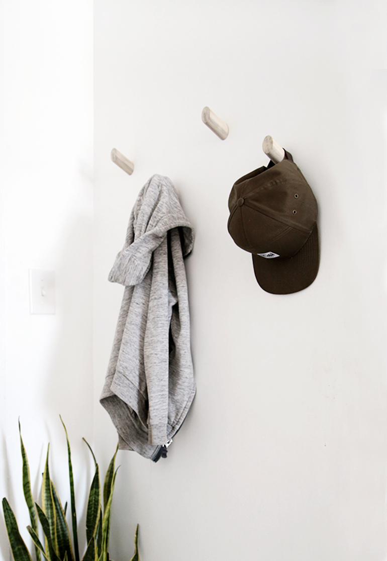DIY Dowel Wall Hooks