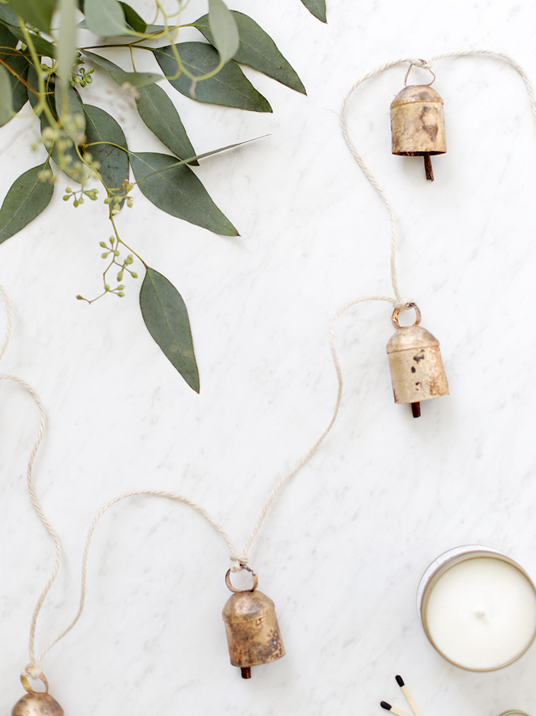 DIY Tin Bell Garland