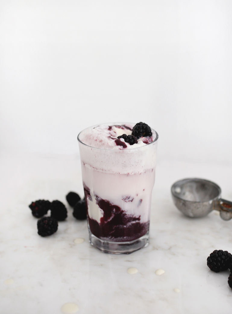 Blackberry Ice Cream Float @themerrythought