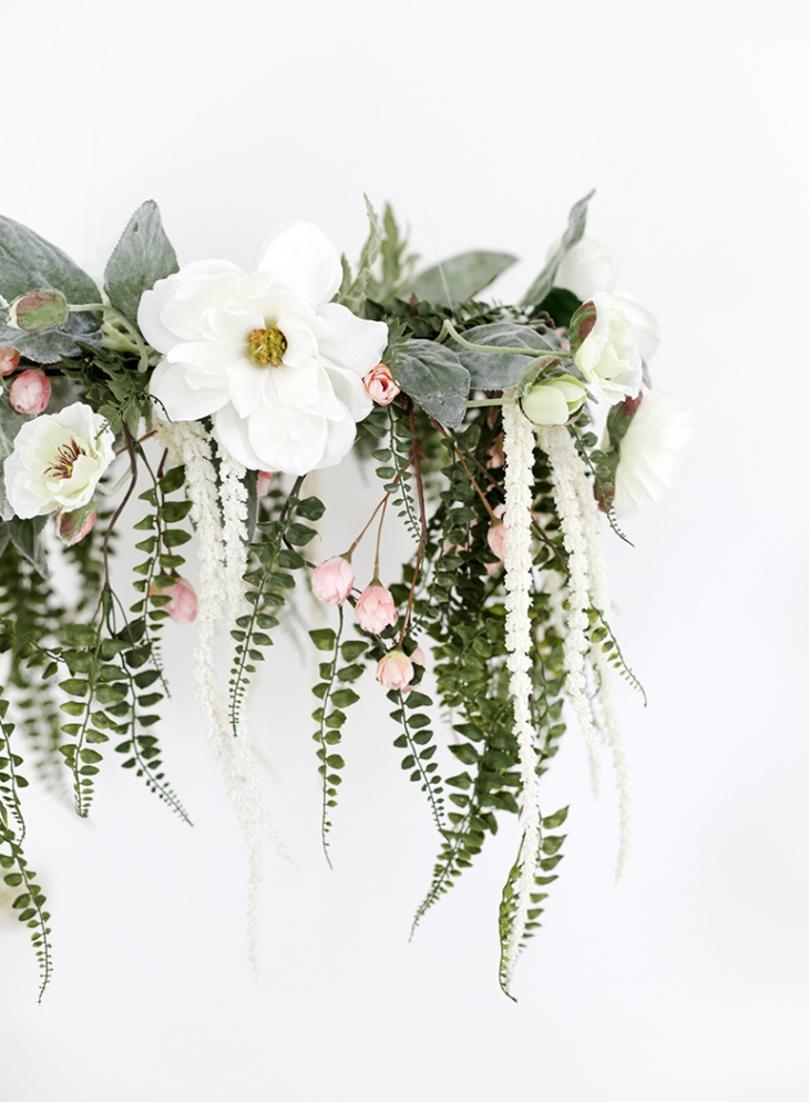 DIY Floral Chandelier @themerrythought