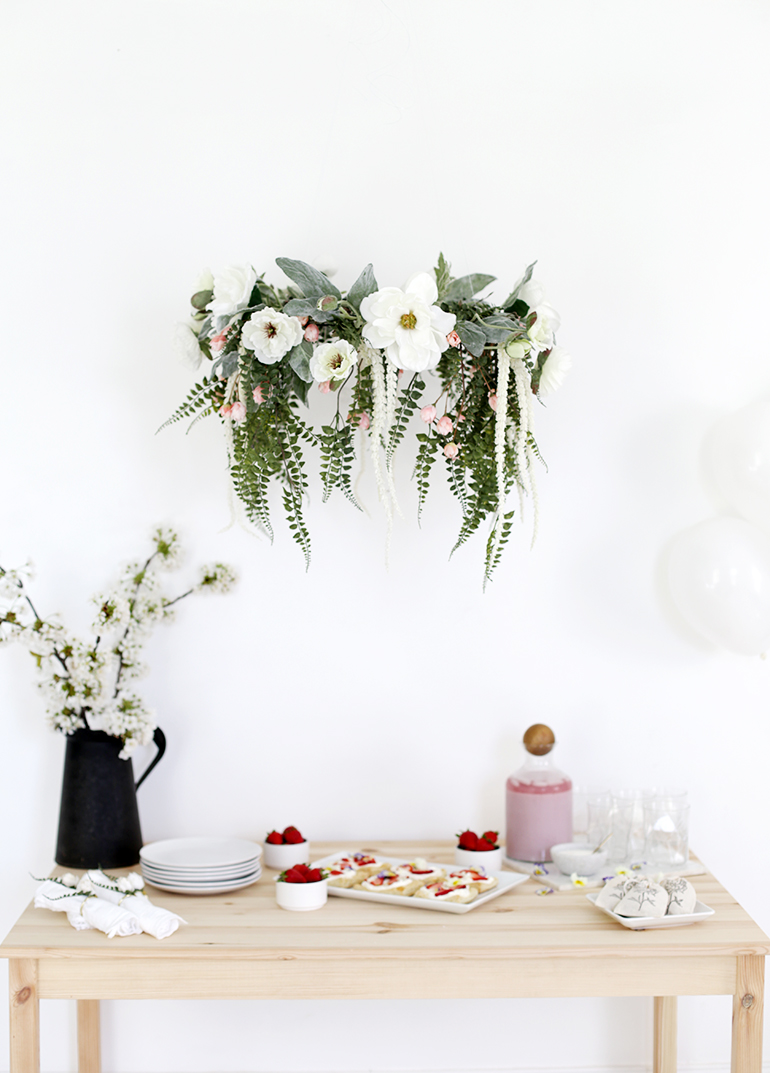 DIY Floral Chandelier @themerrythought