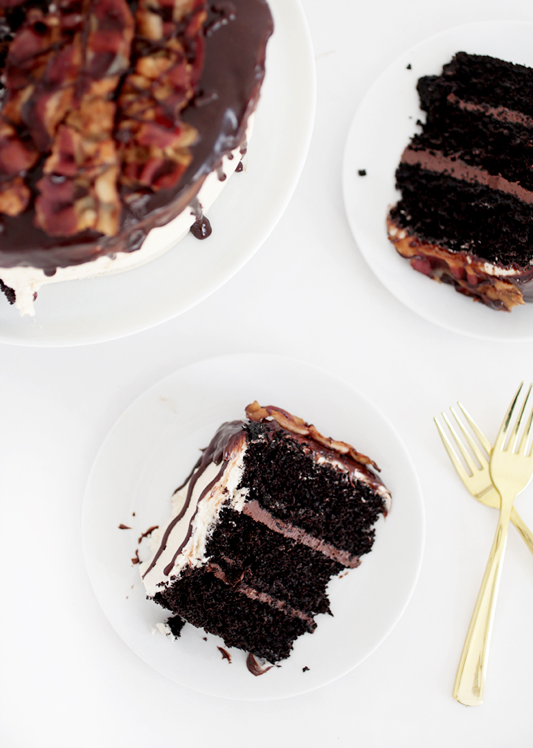 Maple Bacon Chocolate Cake @themerrythought