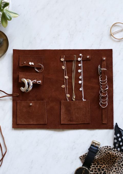 DIY Leather Jewelry Roll