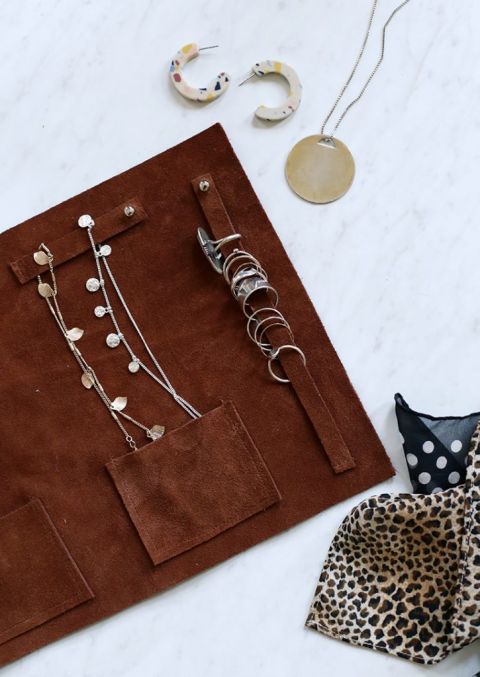 DIY Leather Jewelry Roll