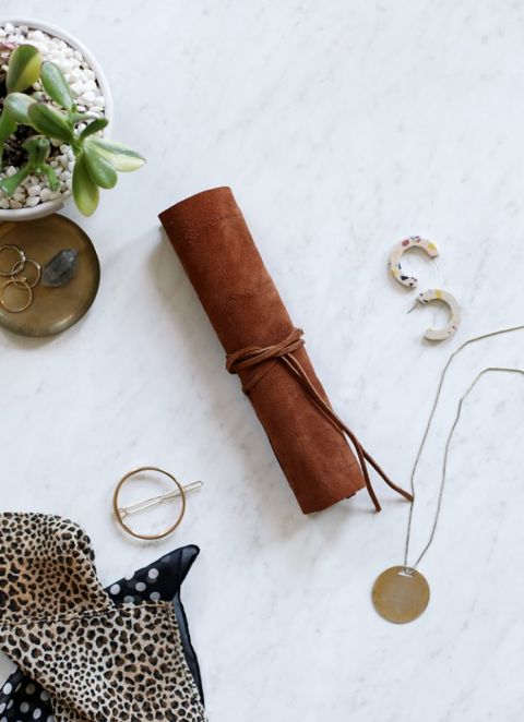 DIY Leather Jewelry Roll