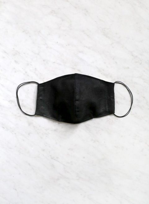 mask laid out on ground