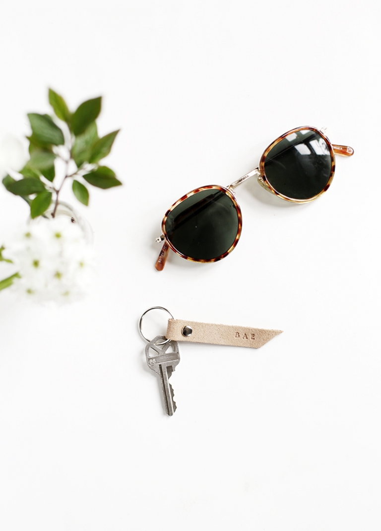 Diy stamped sales leather keychain