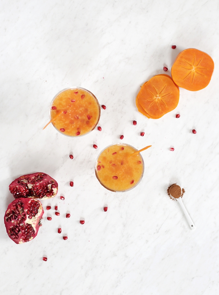 Persimmon Pomegranate Mocktail @themerrythought