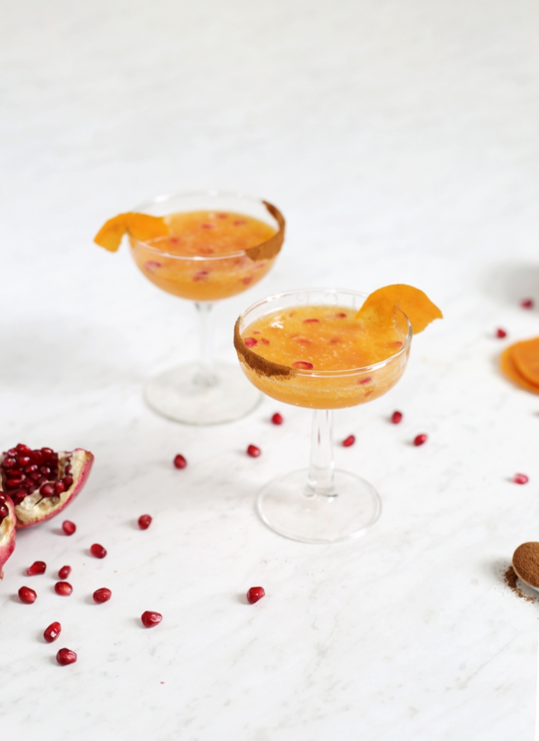 Persimmon Pomegranate Mocktail @themerrythought