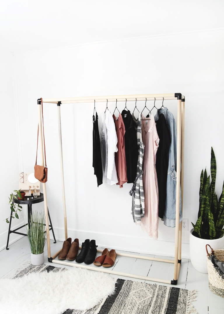 DIY Wooden Clothing Rack - The Merrythought