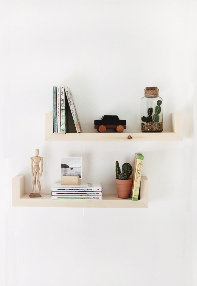 wooden wall bookshelf