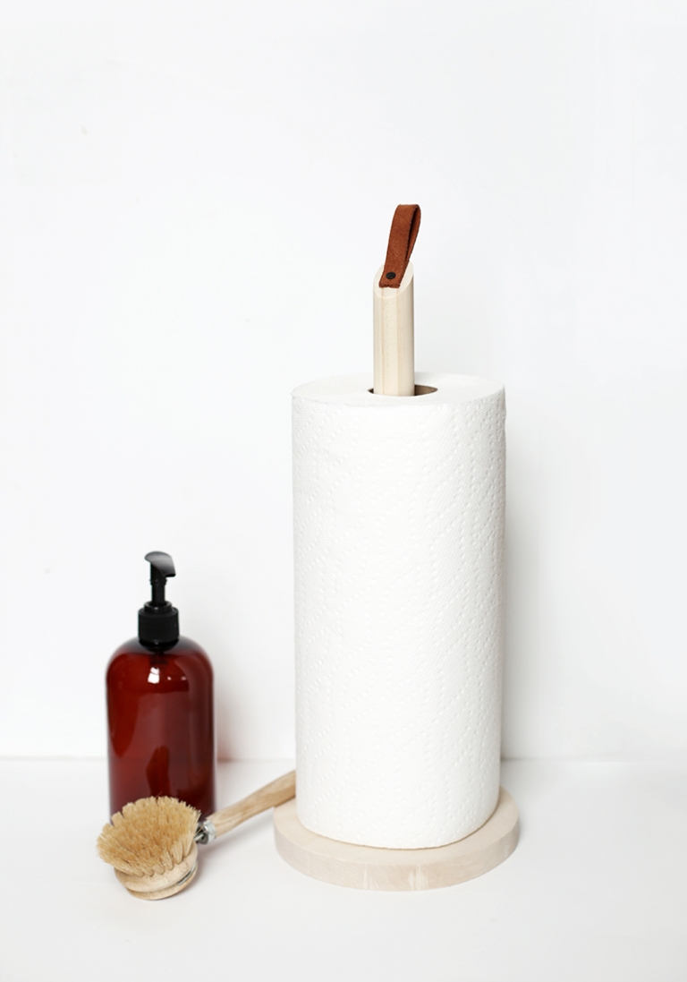 DIY Wooden Paper Towel Stand - The Merrythought