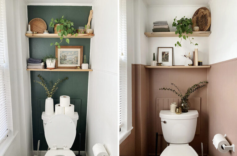 Simple Bathroom Makeover - Renter Friendly - The Merrythought