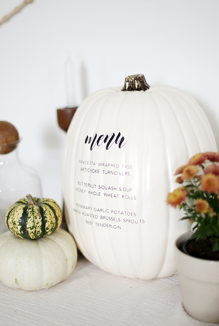 DIY Menu Pumpkin @themerrythought