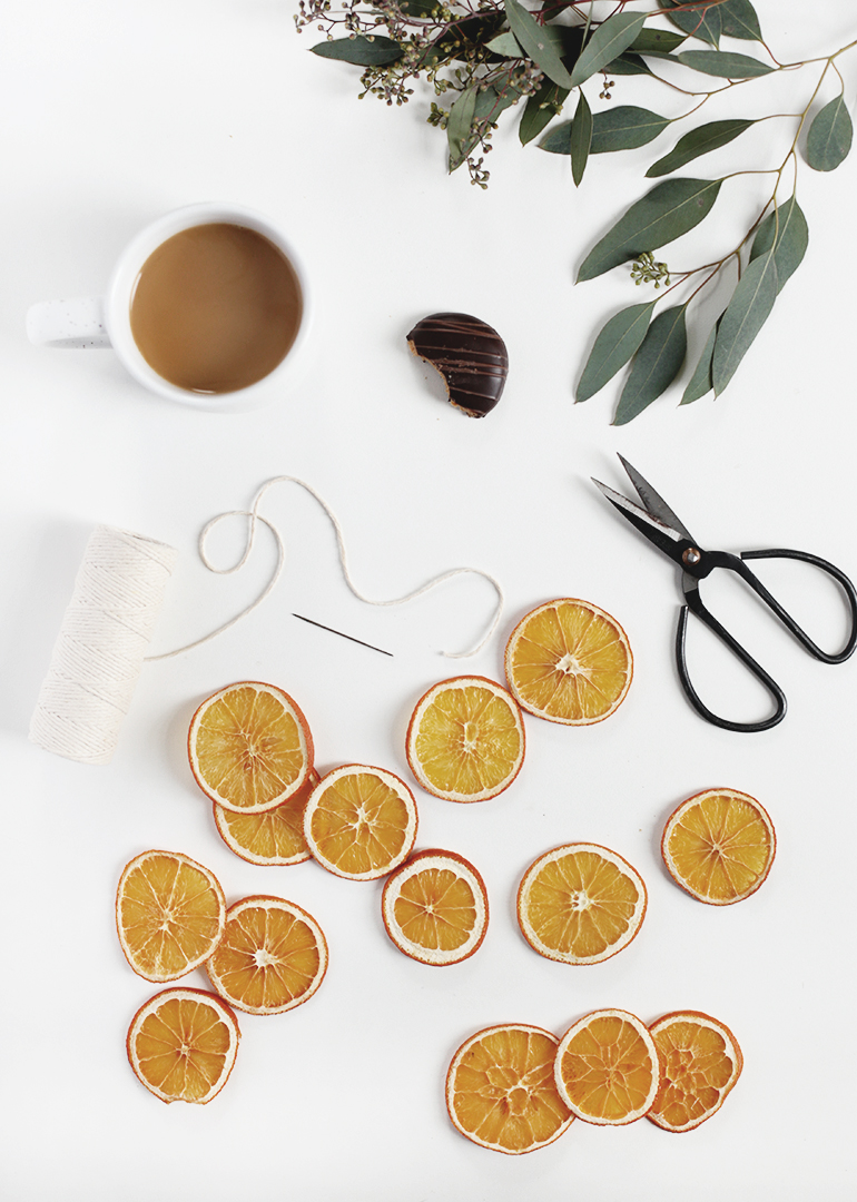 DIY torkad Orange krans @themerrythought