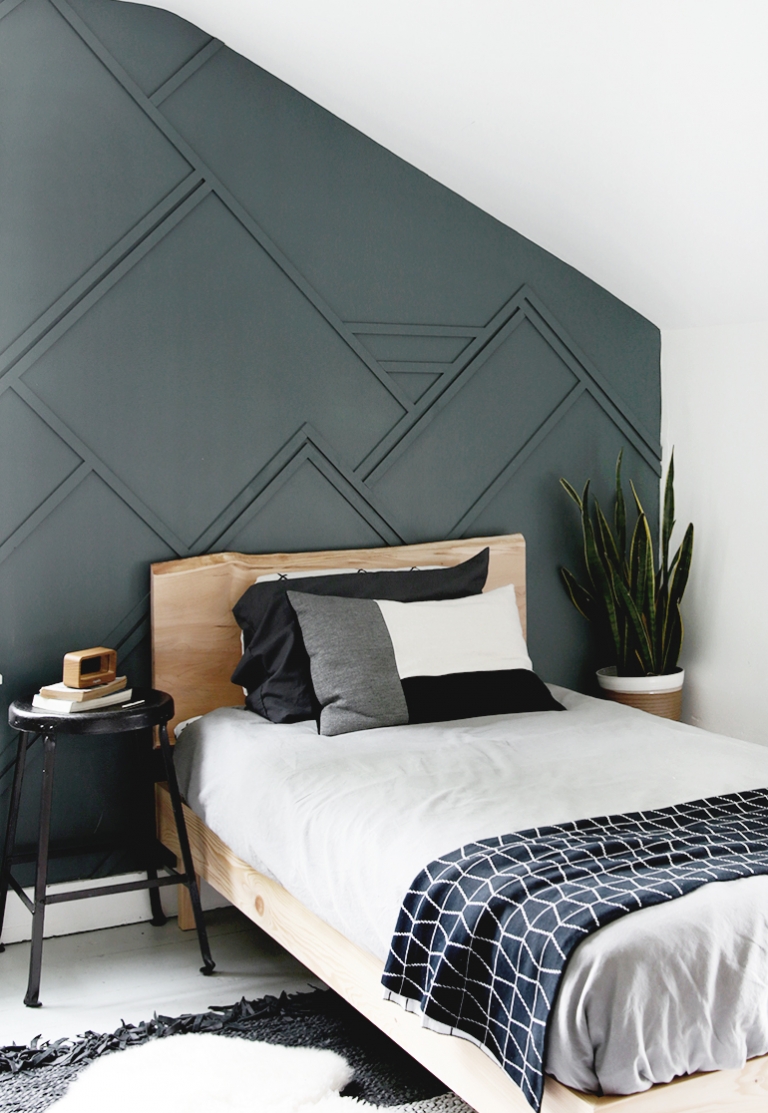 DIY Modern Wood Trim Accent Wall - Have Need Want