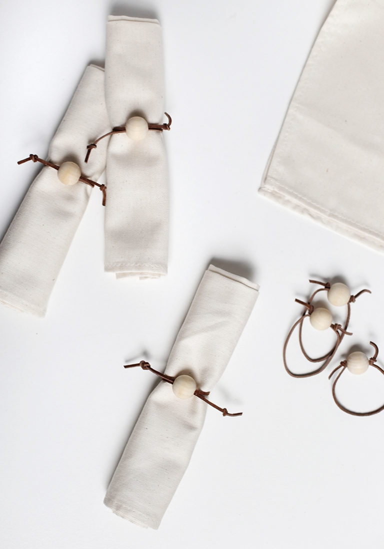 DIY Leather Napkin Rings - The Merrythought