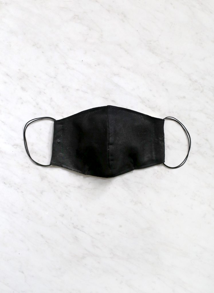 mask laid out on ground