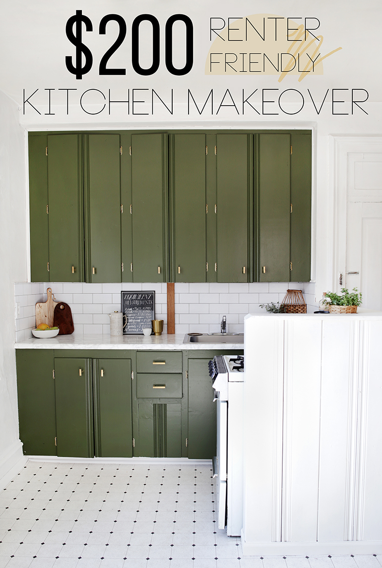 $200 [Renter Friendly] Kitchen Makeover - The Merrythought