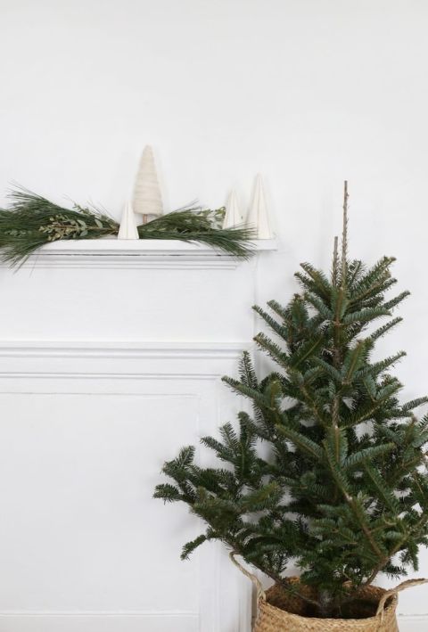 Tabletop Christmas Pine Tree White Mini White Pine Tree Small Decorations 2018 