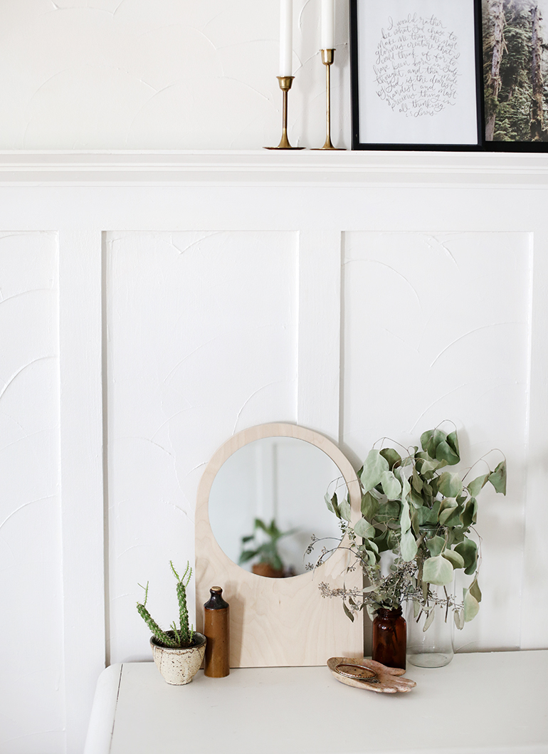 DIY Plywood Arch Mirror 