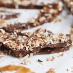 Salted Caramel + Toasted Coconut Chocolate Bark