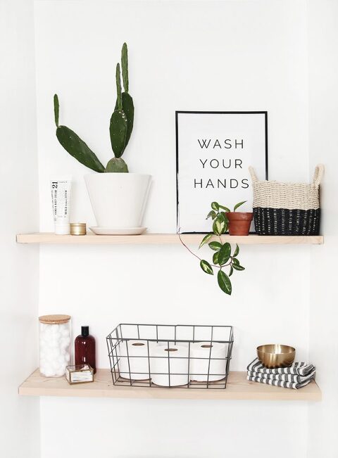 Attempt your hand at one of these Do It Yourself bathroom shelves that will  certainly boost the storage area in your…