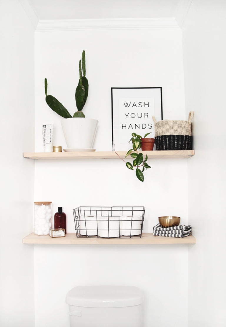 diy bathroom shelf