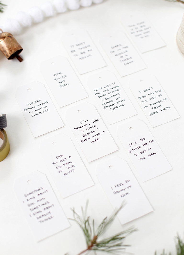 DIY Quote Gift Tags @themerrythought