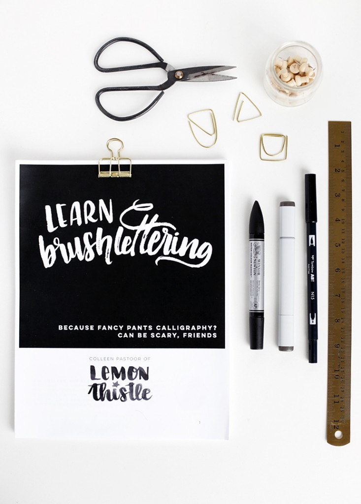 Brush Lettering + Free Printables - The Merrythought