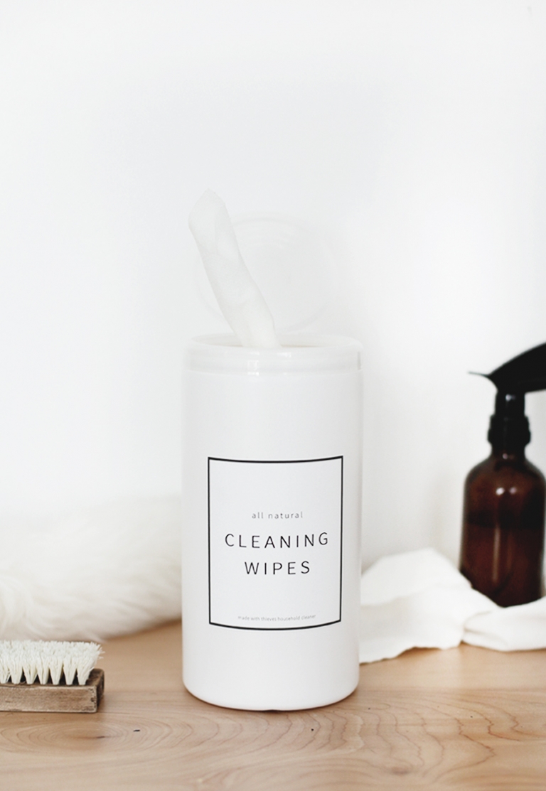 DIY Natural Cleaning Wipes @themerrythought