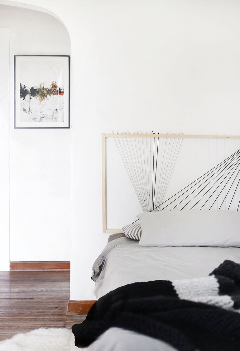 DIY String Headboard @themerrythought