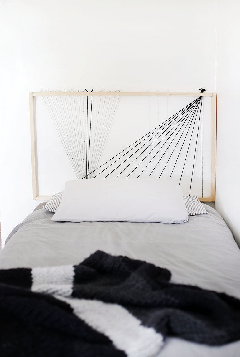 DIY String Headboard @themerrythought