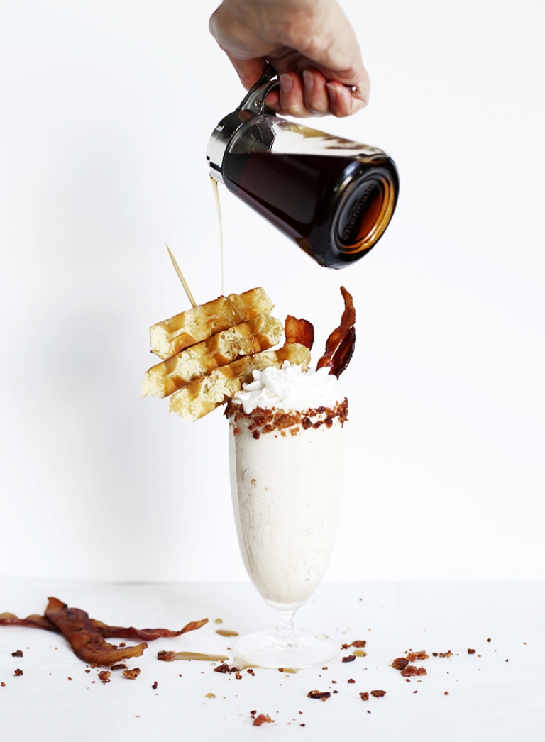 Waffle & Bacon Milkshake @themerrythought with @perrysicecream