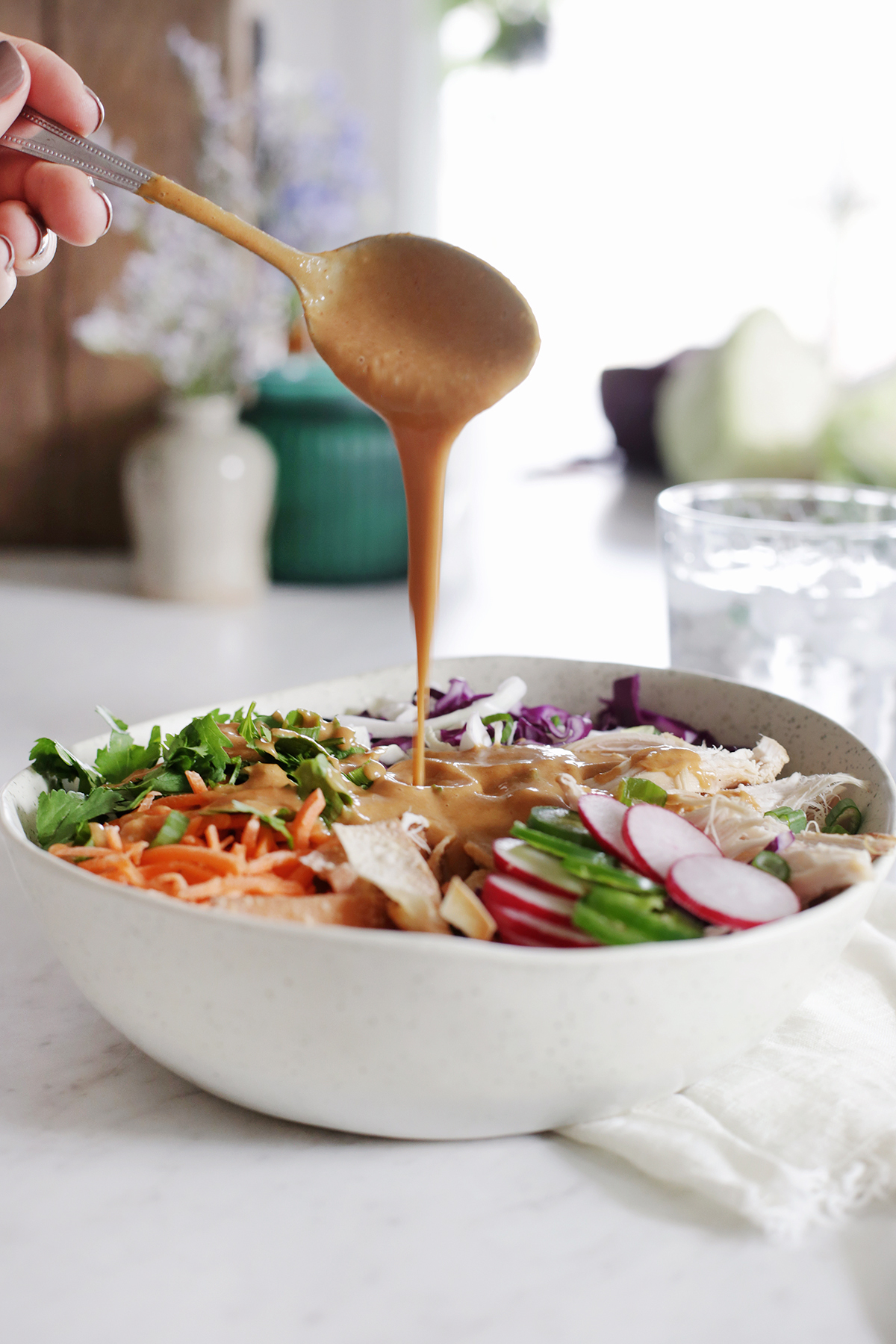 Thai Crunch Salad with Peanut Dressing