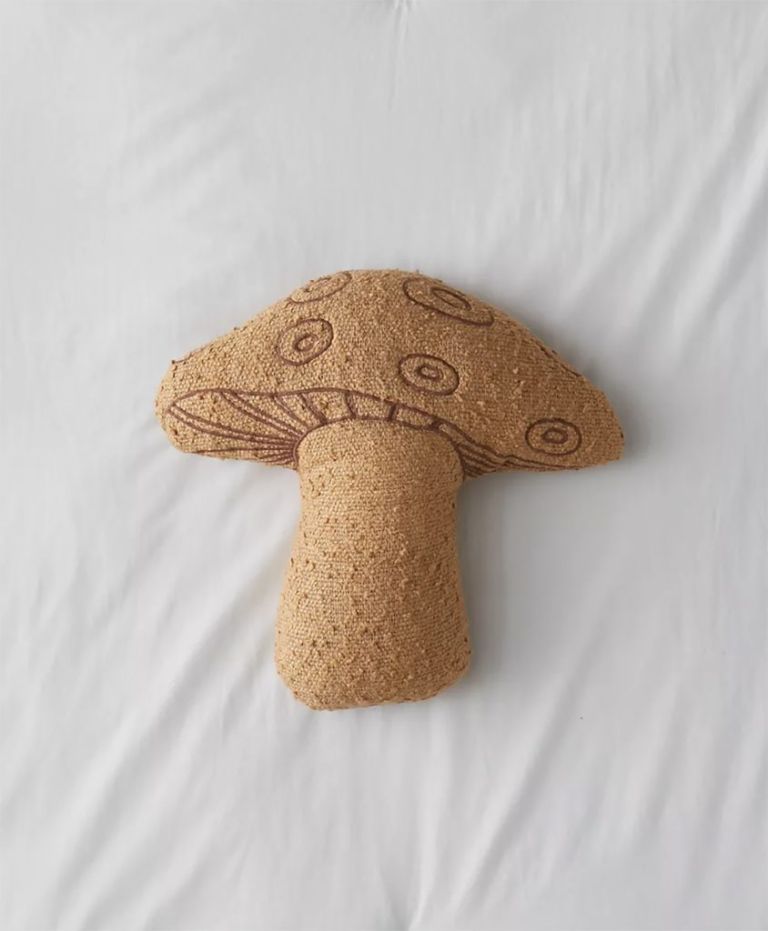 brown mushroom pillow