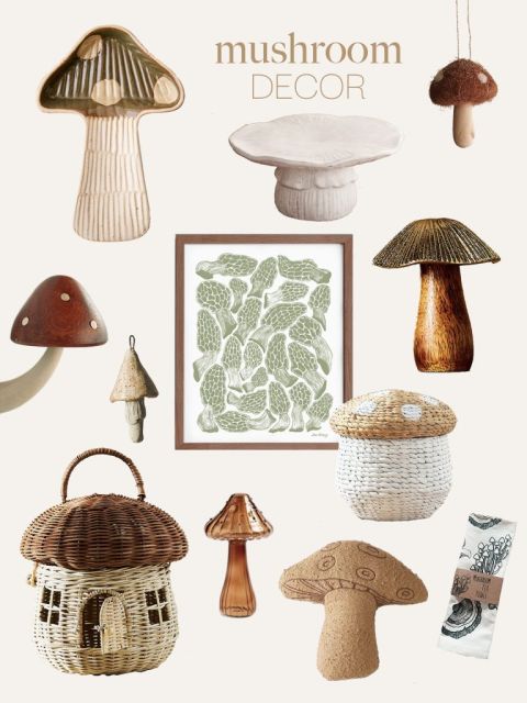 collage of various mushroom products
