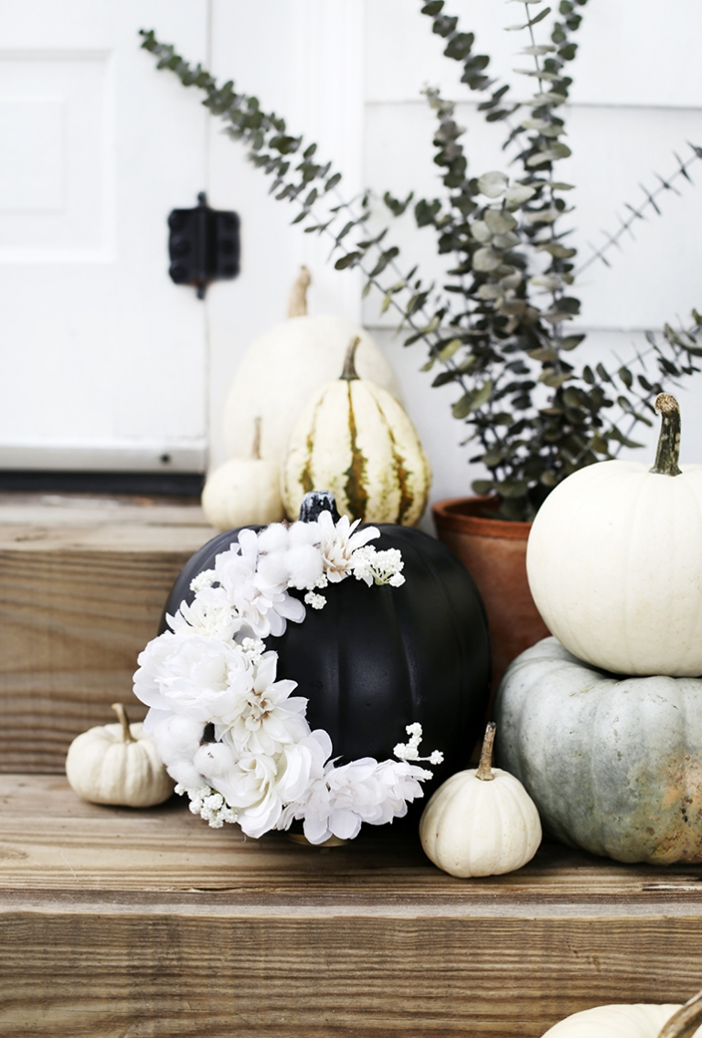 DIY Floral Pumpkin @themerrythought