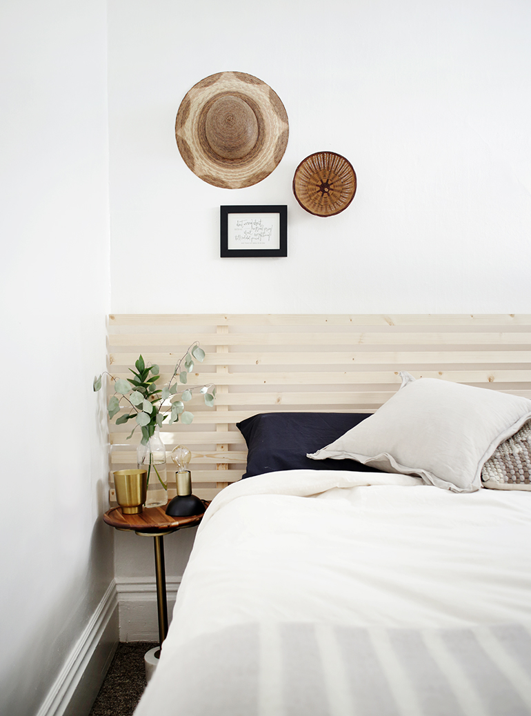 DIY Wood Slat Headboard - The Merrythought