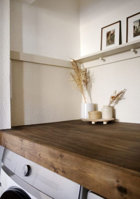 DIY Plywood Counter Top for the Laundry Room - Featuring Vintage Revivals