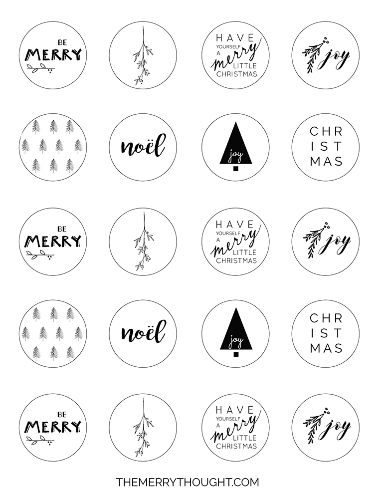 Printable Holiday Envelope Stickers @themerrythought