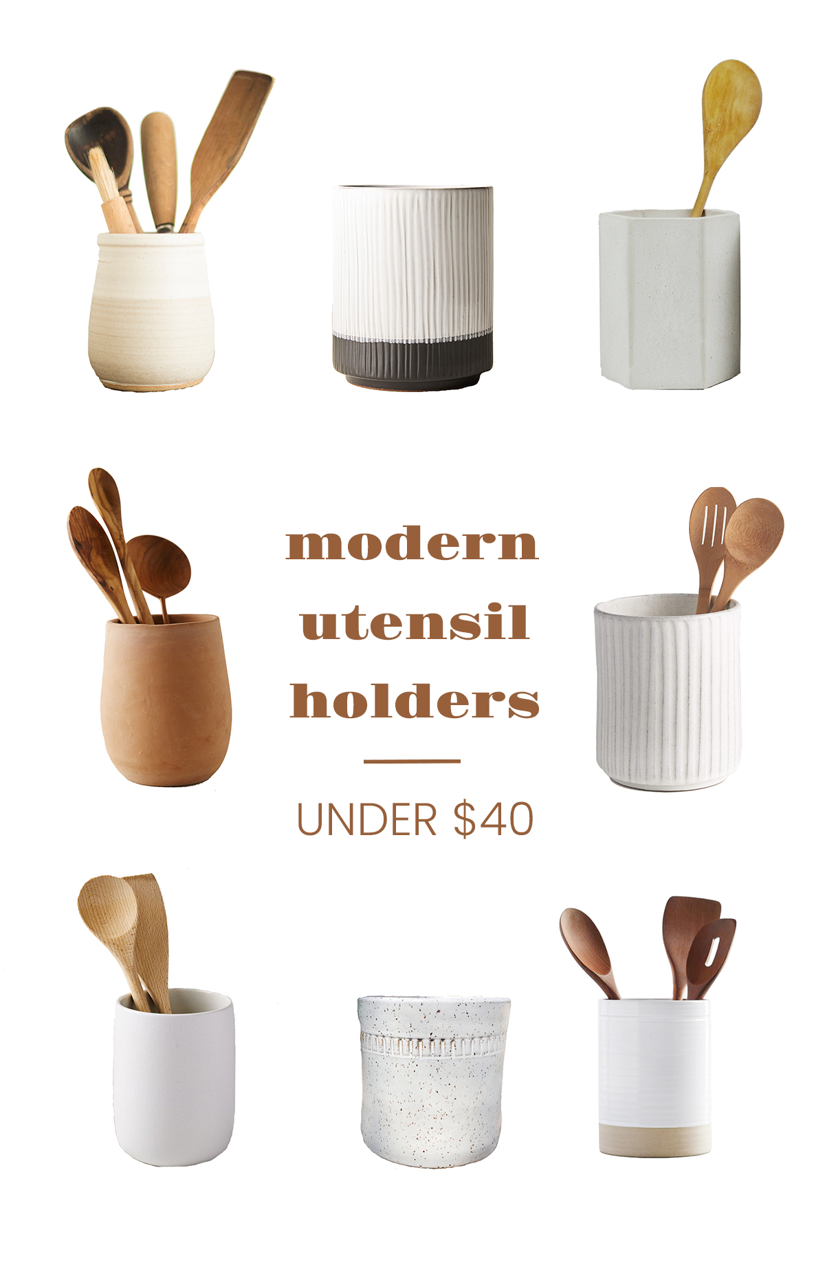 Modern Utensil Holders Under $40