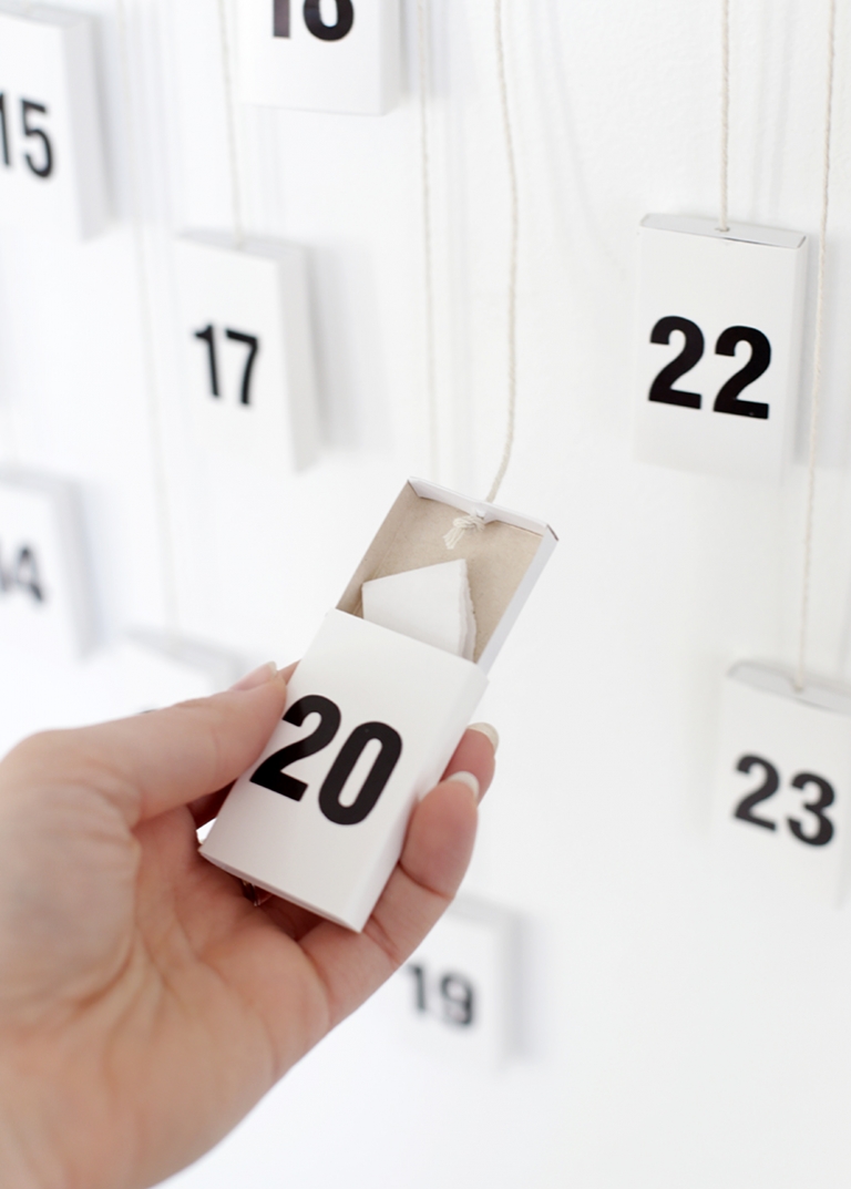 DIY Modern Matchbox Advent Calendar @themerrythought