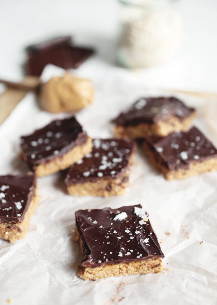 Healthy No Bake Peanut Butter Bars