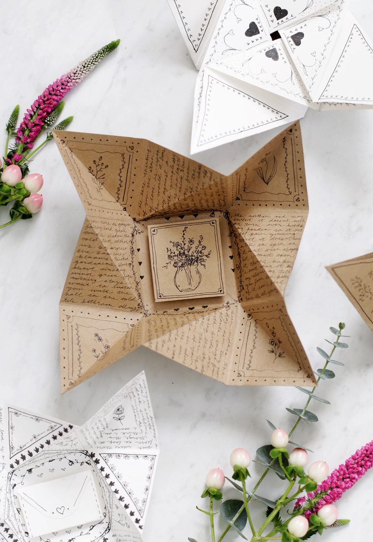 opened victorian puzzle purse on brown cardstock