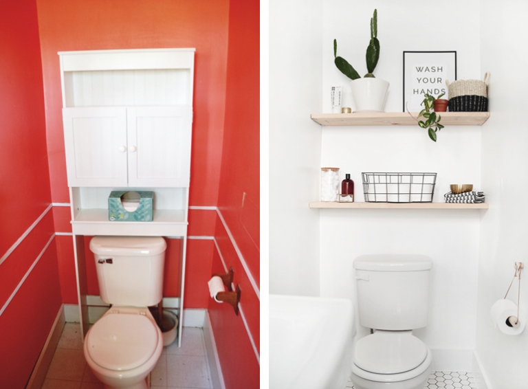 Small Modern Vintage Bathroom @themerrythought