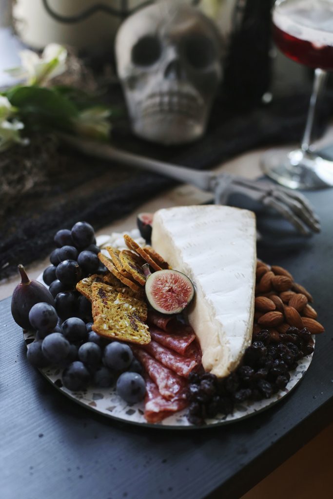 close up of a charcuterie board